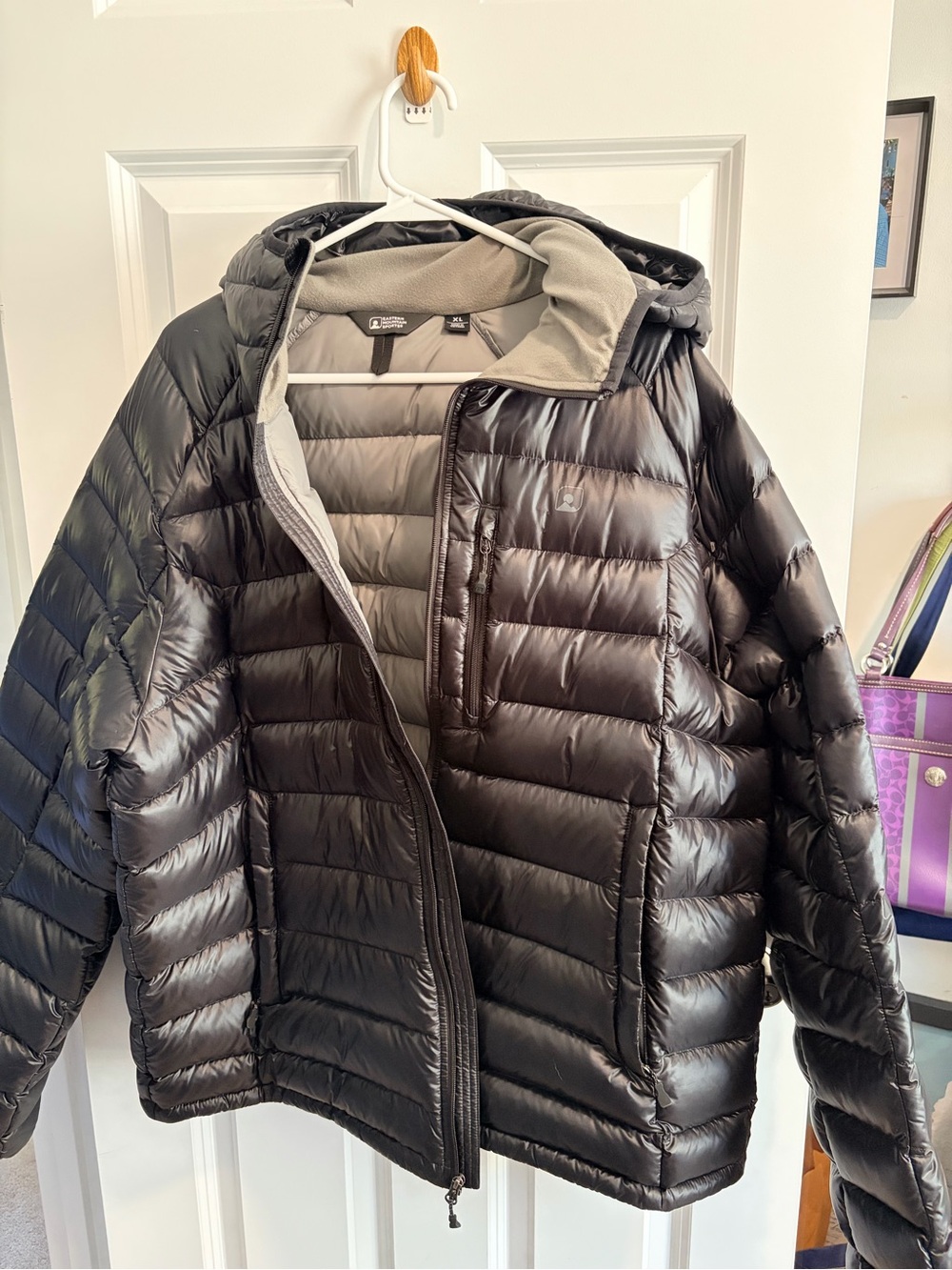 EMS Men's Black Quilted Hooded Puffer Jacket